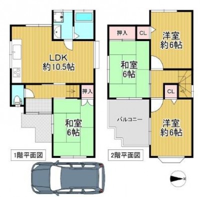 ☆全居室収納あり
☆駐車１台可
☆小学校徒歩５分
☆バルコニー広々